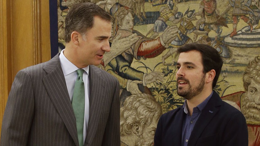 Alberto Garzón con el rey