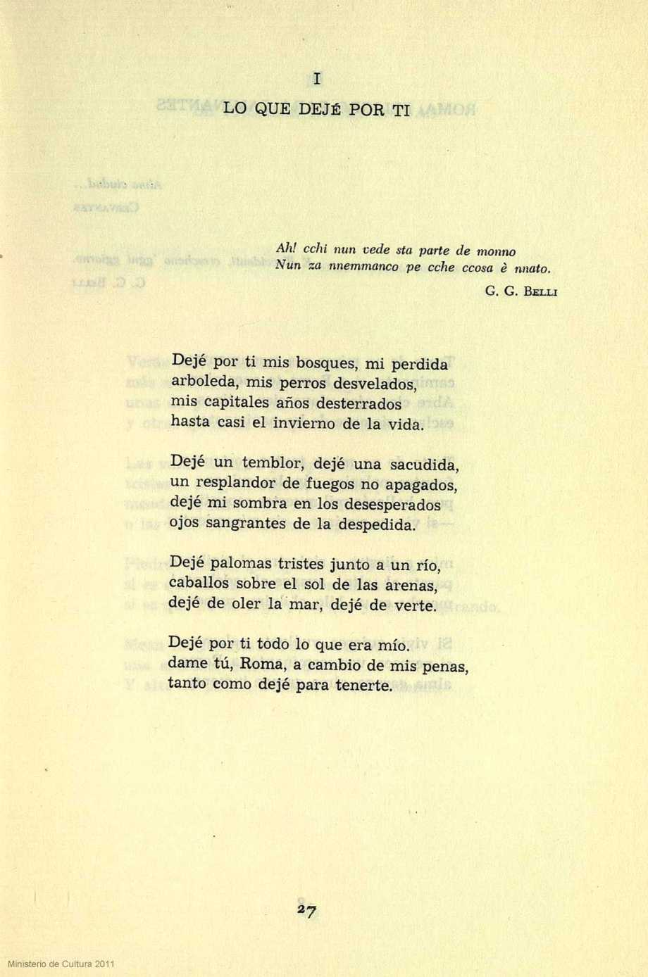 Alberti soneto Lo que dejé por ti