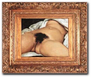 Coño de Courbet enmarcado