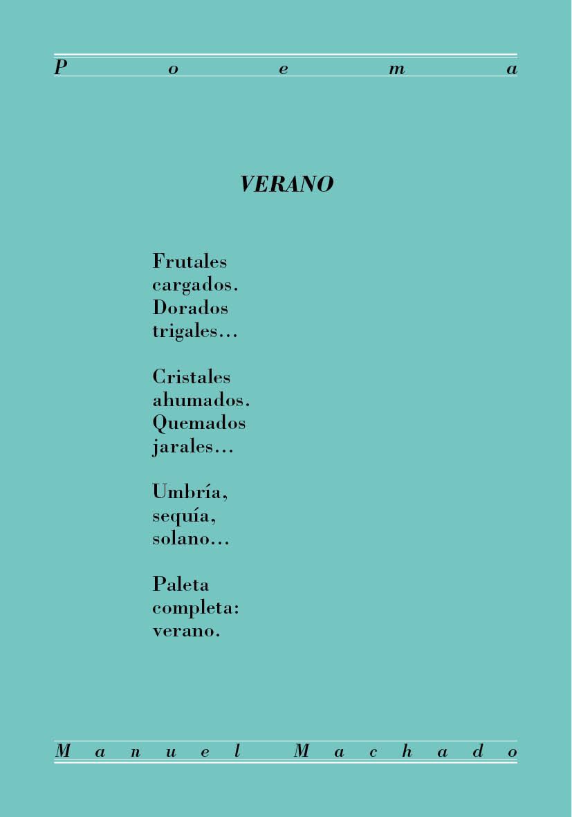 Verano, de Manuel Machado