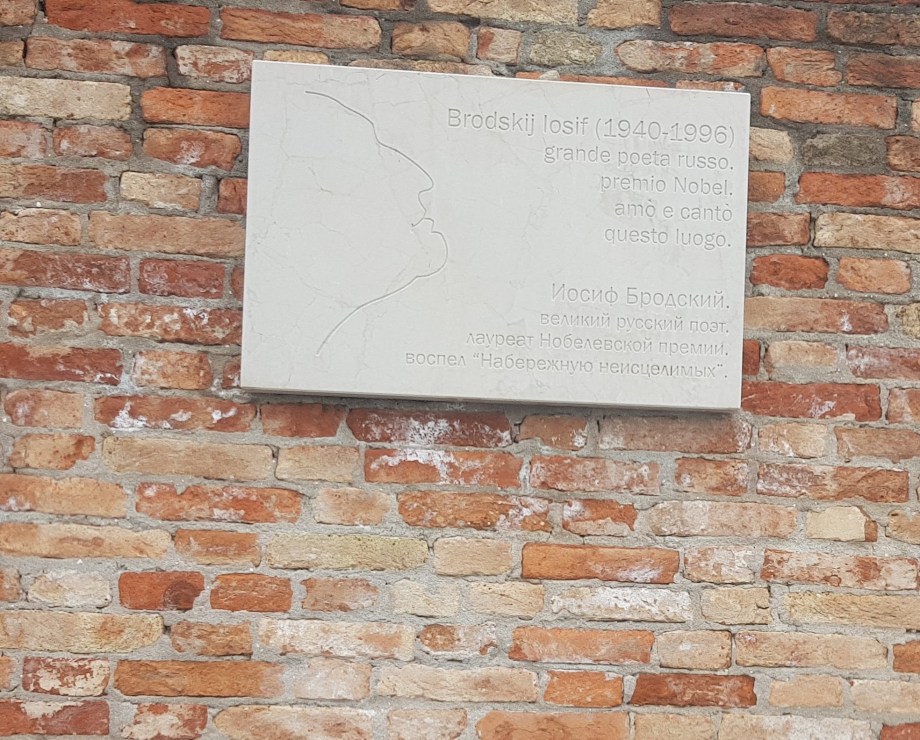 Joseph Brodsky placa en Venecia