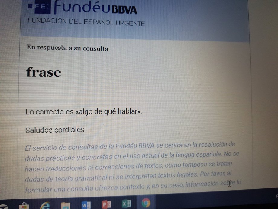 algo de qué hablar según la fundéu