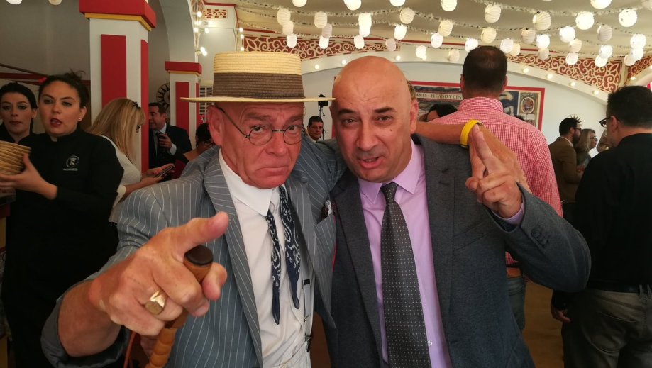 Profesor Lebrato con Manolo Vilima